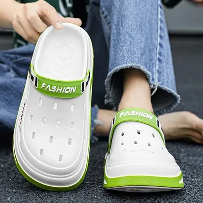 Home Men Slippers Clog EVA Flip Flop Letter Soft Non Slip Clapper Slides Sandals Outdoor Summer House Sports Garden Shoe Beach