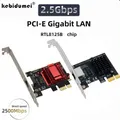 Scheda di rete PCI-E a RJ45 da 2,5G Chip RTL8125B 100/1000Mbps Adattatore controller LAN cablato Gigabit Ethernet da 2,5 Gbps per Win7/10/11