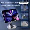 Materiale in lega supporto per telefono cellulare rotazione infinita Design di smorzamento staffa piatta tazza Dolly supporto da tavolo per dissipazione del calore cavo
