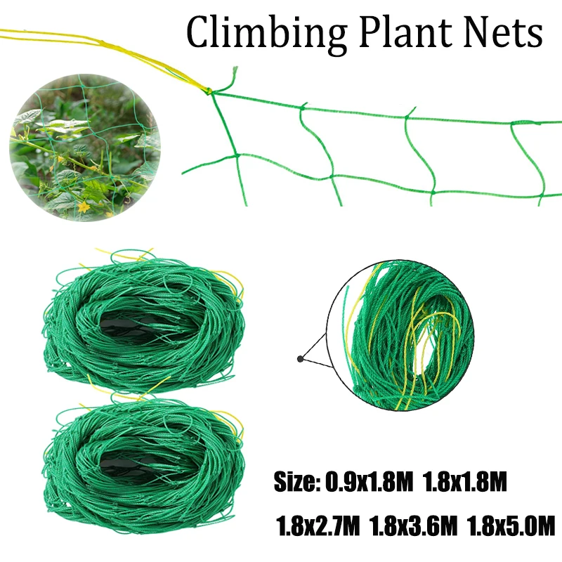 18 Stellungen Pflanzenklettergerüst Mesh Spaliernetz Nylon Gartenkletternetz für Luffa Morning Glory Flower Cucumber Image