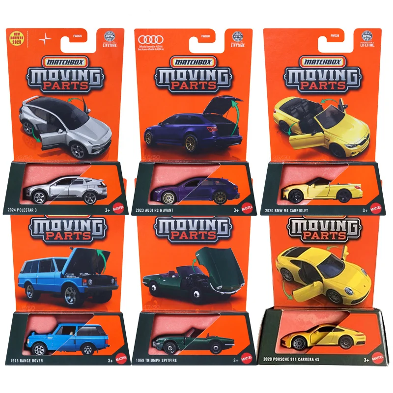 Original Matchbox-Auto 1/64 bewegliche Teile Audi Rs 6 Avant 2024 Polestar Triumph Spitfire Fahrzeugmodell Spielzeug für Jungen Geburtstagsgeschenk Image