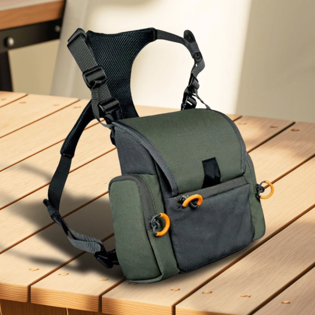 Fernglas-Gurt-Brusttasche mit Entfernungsmesser, wasserdichte Tasche, verstellbare Bino-Hülle mit großer Kapazität für Jagd, Wandern Image