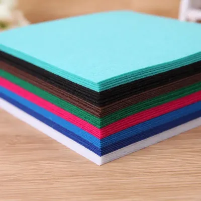 40pcs Felt Fabric DIY Crafts 10x10cm Non-Woven Cloth Sewing Accessories Felt Sheets Patchwork Assorted Color Soft For Dolls