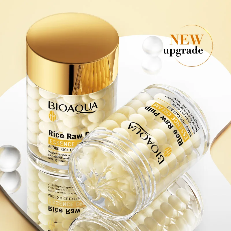 60G BIOAQUA White Rice Raw Pulp Gesichtscreme, feuchtigkeitsspendend, aufhellend, straffend, feuchtigkeitsspendend, Tagescremes, Gesichtspflege Image