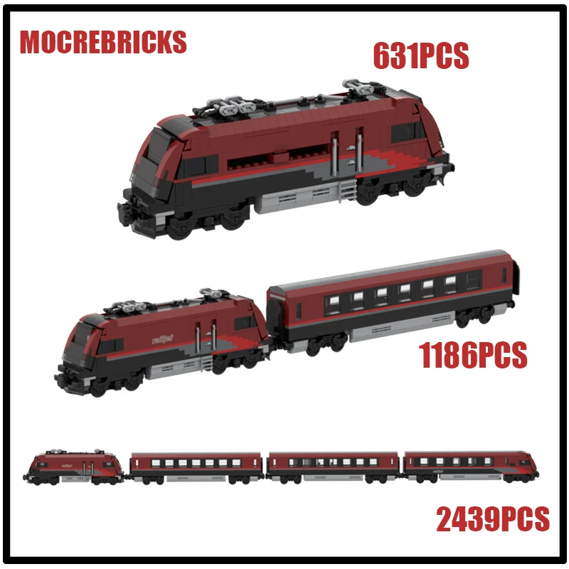 Beliebte Bausteine Eisenbahn Züge Wagen Teile Montage BB104872 OBB Eisenbahn Modell Kits Expert Pädagogisches Kind Spielzeug Ziegel Image