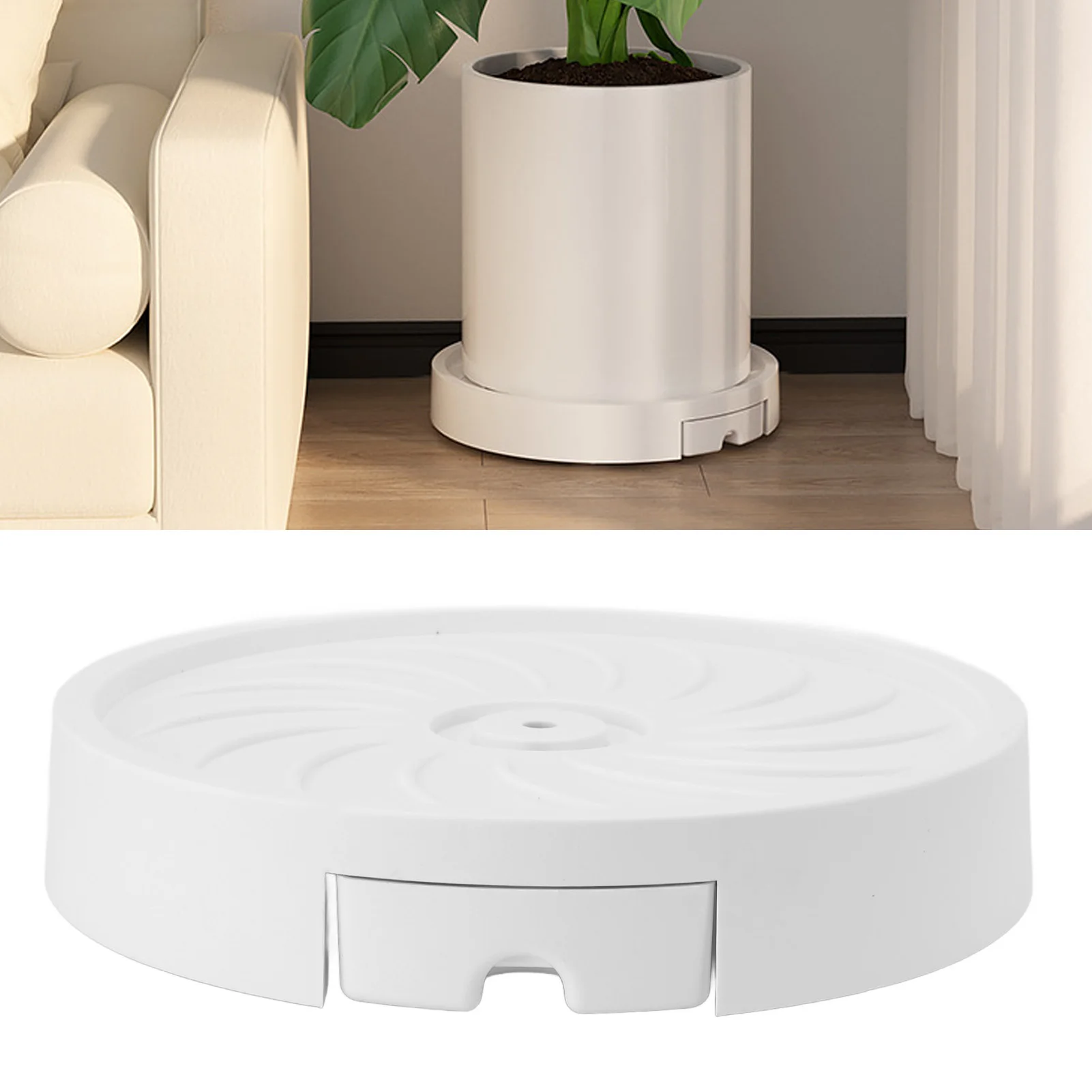 Rollender Pflanzenständer, Rädern, Pflanzgefäßständer, 4 Räder, stark belastbar, stilvolles Wasserspeichersystem, atmungsaktiv, für Blumentopf Image