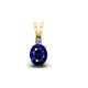 Arwacraft Unheated Untreatet 16.00 Carat Aaa+ Quality Natural Blue Sapphire Neelam Gold Plated Stone Gemstone Pendant Locket For Women'S And Men'S (Lab - Certified)-B0BFD6BMMRNAMZ