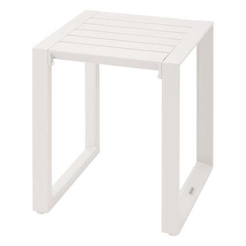 Table d'appoint carrée ALLURE Avoine 44 x 55 cm - Aluminium traité époxy Hespéride