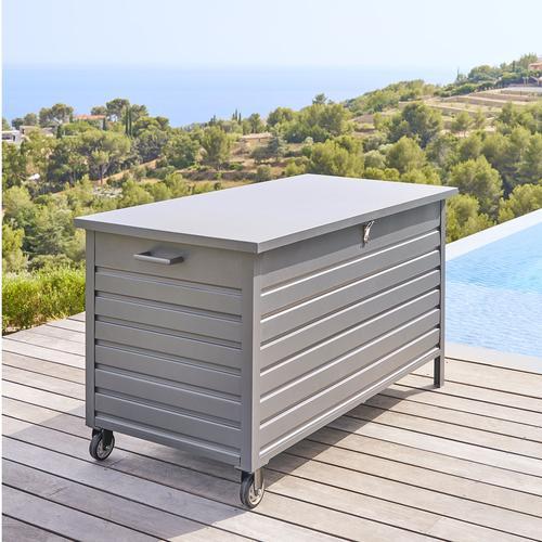 Coffre de rangement MENANGO Graphite 600 L - Aluminium traité époxy Hespéride