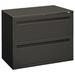 HON Brigade 2-Drawer Lateral Filing Cabinet Metal/Steel in Gray/Black | 28 H x 36 W x 18 D in | Wayfair 782LS