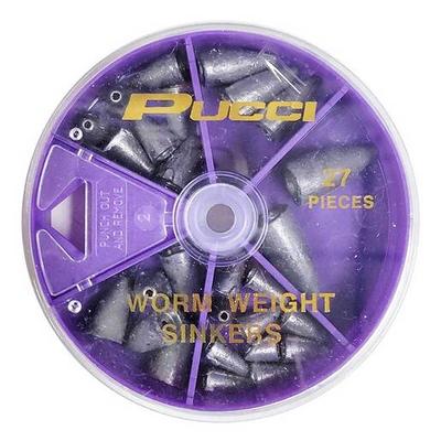 G Pucci Worm Weight Sinker Assortment - 27pc