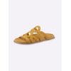 Pantolette HEINE, Damen, Gr. 39, gelb, Rindsleder, Glattleder, modisch, Schuhe