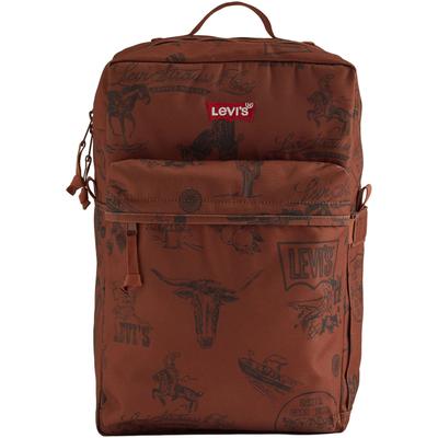 Cityrucksack LEVI'S "Levi's L-Pack Standard Issue", Gr. B/H/T: 26,5cm x 40,5cm x 13cm, wild west henna henn, Obermaterial: 100% Polyester, casual, Rucksäcke, Freizeitrucksack, Arbeitsrucksack Schulrucksack