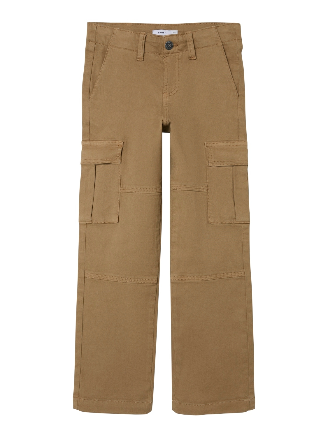 Cargohose NAME IT "NKMRYAN ST TWI CARGO PANT 5720-OT NOOS", Jungen, Gr. 158, N-Gr, braun (kelp), Web, Obermaterial: 98% Baumwolle, 2% Elasthan, unifarben, slim fit normal, Hosen Image