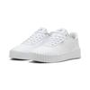 Sneaker PUMA "CARINA 3.0 HOLO 2.0 JR", Gr. 37,5, puma weiß, puma silber, mauve mist, Synthetik, sportlich, Schuhe