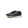 Sneaker TOMMY HILFIGER "NEW RUNNER EVA LTH ESS", Herren, Gr. 46, schwarz, Leder, Lederimitat, sportlich, Schuhe, Freizeitschuh, Halbschuh, Schnürer mit sportiver Lochung