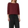 Langarmshirt S.OLIVER, Damen, Gr. 42, dunkelrot, Obermaterial: 100% Baumwolle, casual, regular fit taillenbedeckt, U-Boot-Ausschnitt, 3/4-Ärmel, Shirts, aus Flammgarn