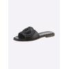 Pantolette HEINE, Damen, Gr. 40, schwarz, Leder, Rindsleder, Rindsleder, modisch, Schuhe