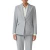 Jackenblazer S.OLIVER BLACK LABEL, Damen, Gr. 40, grau, Web, Obermaterial: 49% Polyester, 48% Viskose, 3% Elasthan. Futter: 100% Polyester, unifarben, casual, tailliert taillenbedeckt, Langarm Manschette, Blazer, mit Logo Detail