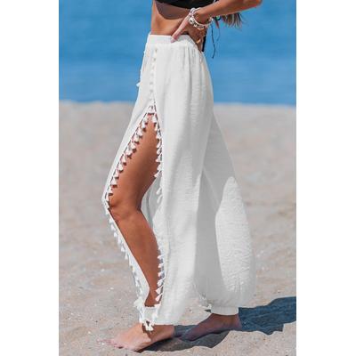 Air Time White Cover-Up Pants
