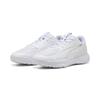 Handballschuh PUMA "Accelerate 4 Handballschuhe Jugendliche", Kinder, Gr. 34, weiß (weiß silber metallic), Obermaterial: Synthetik, Textil; Futter: Textil; Innensohle: Textil; Laufsohle: Gummi, Schuhe