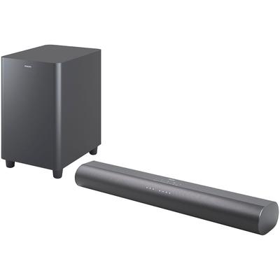 PHILIPS Soundbar "TAB6100", grau (mattgrau), B:60cm H:6,5cm T:10,5cm, Lautsprecher