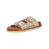 Pantolette INUOVO "INUOVO Pantoletten Leder", Damen, Gr. 37, weiß kombi, Leder, casual, Schuhe