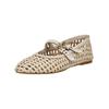 Riemchenballerina INUOVO "INUOVO Ballerinas Leder", Damen, Gr. 39, weiß kombi, Leder, casual, Schuhe
