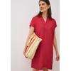 Hemdblusenkleid CECIL, Damen, Gr. M (40), N-Gr, glazed apple rot, Web, Obermaterial: 88% Viskose, 12% Polyamid, unifarben, casual, bequem kniefrei, V-Ausschnitt, Kurzarm, Kleider, Sommerkleid in feiner Struktur-Qualität