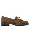 Tamaris Damen Loafer Schuhe aus Wildleder in Kamelbraun