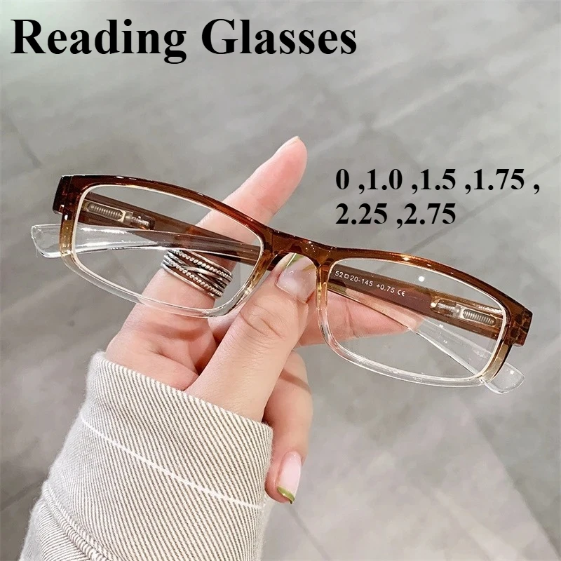 1,0 ~ 4,0 Farbverlaufs-Lesebrillengestell, Anti-Blaulicht-Brille, bequeme und leichte Lesebrille und Zubehör Image