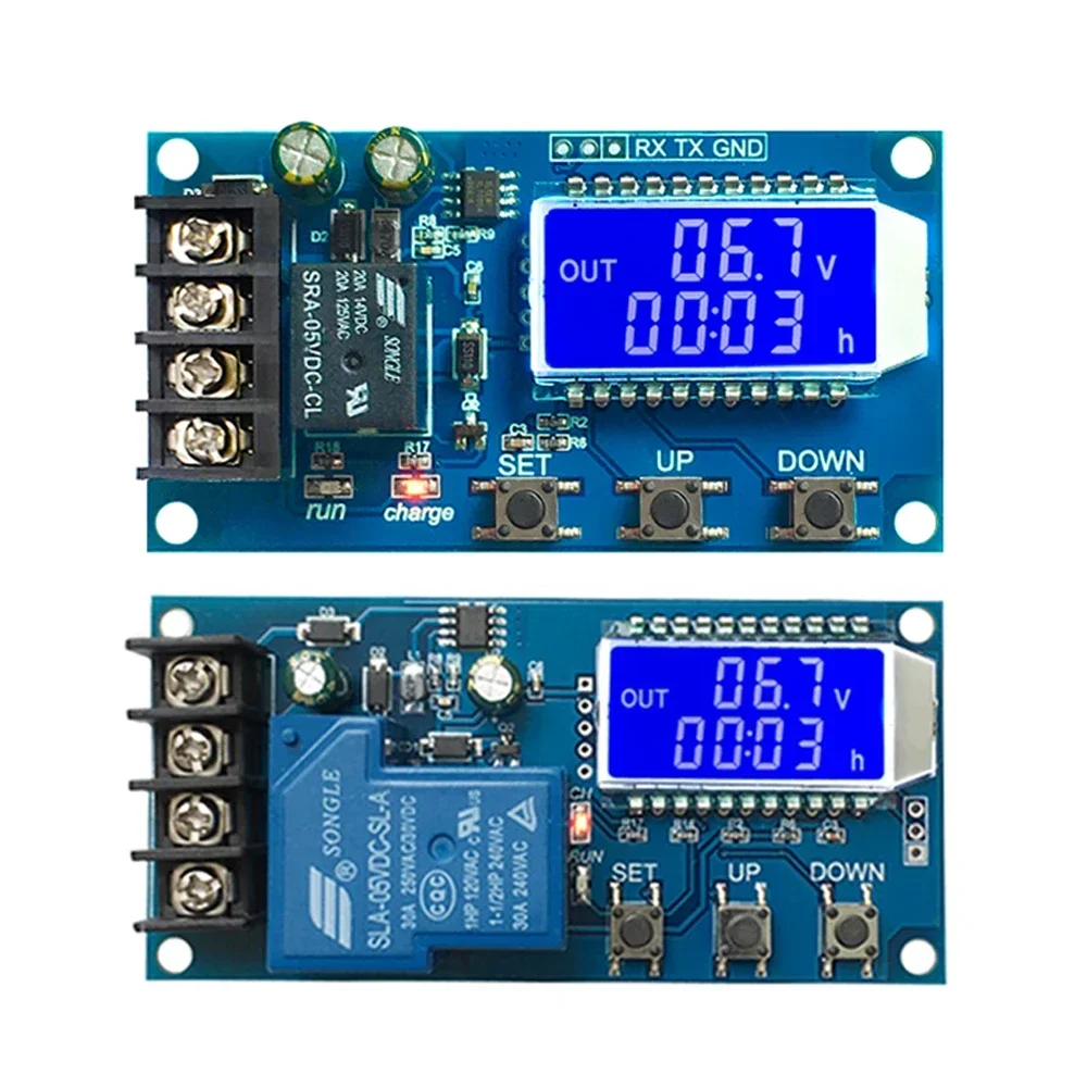 Blei-Säure-Lithium-Batterie-Ladegerät-Modul, 6–60 V, 10 A, 30 A, LCD-Display-Steuerung, Überladeschutzplatine, automatisches Laden, 12/24 V Image
