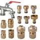 1pc 1/2 3/4 "filettatura in ottone connettore rapido per irrigazione da giardino irrigazione tubo flessibile adattatore accoppiamento raccordi connettore rapido in rame