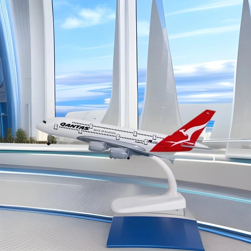 20 cm Legierung Metall Skala Flugzeug Air Australian Qantas A380 Airlines Flugzeug Modell Airbus 380 Modell Flugzeuge Jungen Geschenke wohnkultur Image