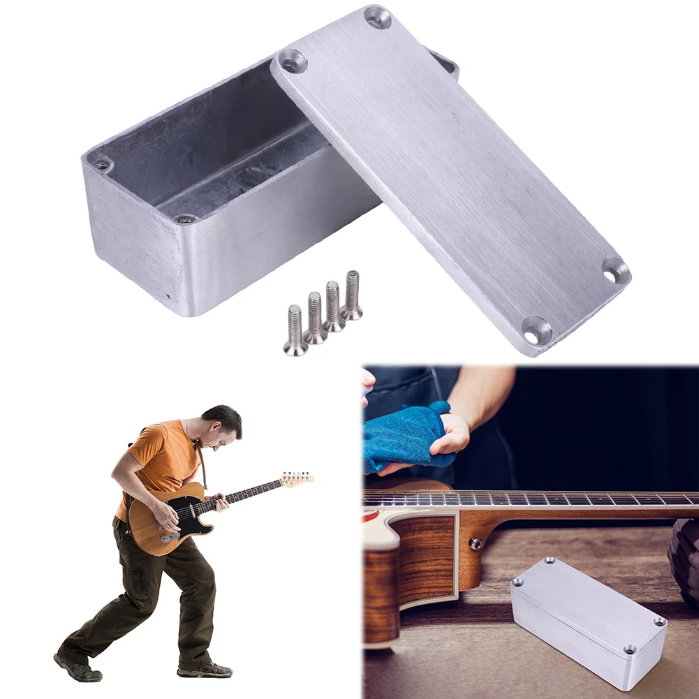 Gitarreneffektpedalgehäuse mit Schrauben, Boxgehäuse aus Aluminiumdruckguss, Stompbox-Gehäuse aus Aluminium, Gitarrenzubehör Image