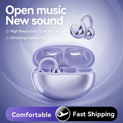 Drahtlose Kopfhörer Open Ear M91 Ohrclip ENC Headset Bluetooth 5.4 HD Call Touch Control Kopfhörer für iOS Android Image