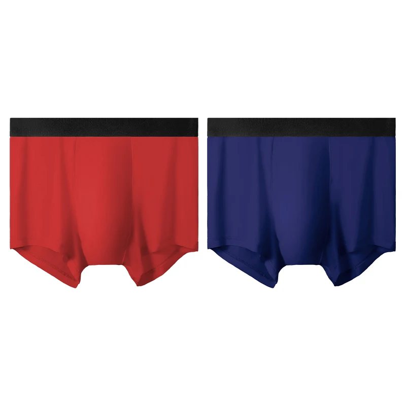 2 Stück Eisseiden-Unterhosen für Herren. Boxershorts. Dünne und atmungsaktive Boxershorts für den Sommer. Sexy und halbtransparente Boxershorts Image