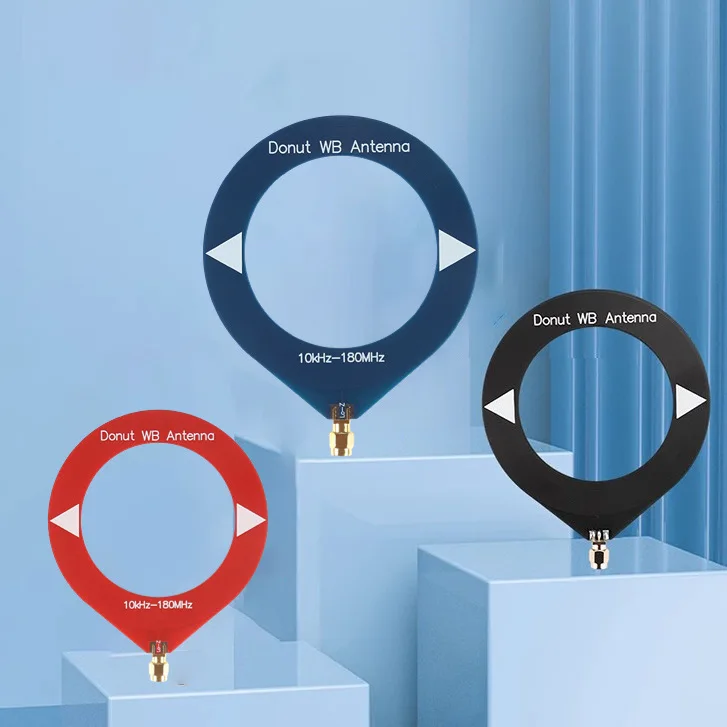 10 kHz-180 MHz Mini-Kreisantenne, Allband-Deckungsring, Donut-Antenne, unterstützt Kurzwellen-/Mittelwellen-SDR für Radio Image
