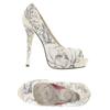 Iron Fist Damen Pumps, Gr. 39, beige, Kunstleder