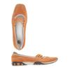 Mephisto Damen Halbschuh, Gr. 5.5, orange, Wildleder
