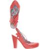 Miss L Fire Damen Sandale, Gr. 39, rot, Leder