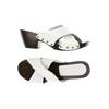 Marc Shoes Damen Sandale, Gr. 40, weiß, Leder