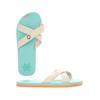 flip*flop Damen Sandale, Gr. 39, beige, Kunstleder