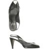 Stuart Weitzman Damen Sandale, Gr. 38, schwarz, Leder
