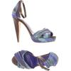 M Missoni Damen Sandale, Gr. 40, blau, kein Etikett