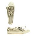 Alexander McQueen Damen Sneakers, Gr. 38, silber, Leder