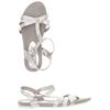 Tom Tailor Damen Sandale, Gr. 40, silber, kein Etikett
