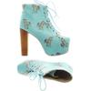 Jeffrey Campbell Damen Stiefelette, Gr. 37, türkis, kein Etikett