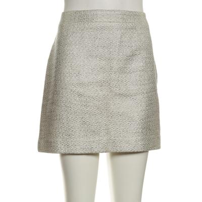 Banana Republic Damen Rock, Gr. , silber, Baumwolle, Synthetik Image