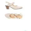 Grand Step Shoes Damen Sandale, Gr. 41, beige, Leder